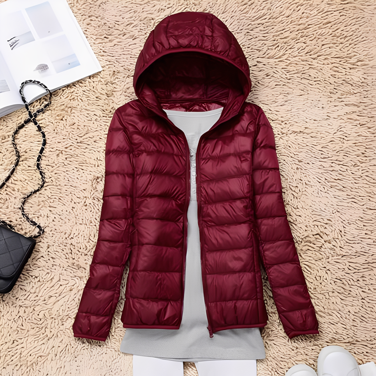 Lyndsay - Manteau élégant et agréable avec capuche