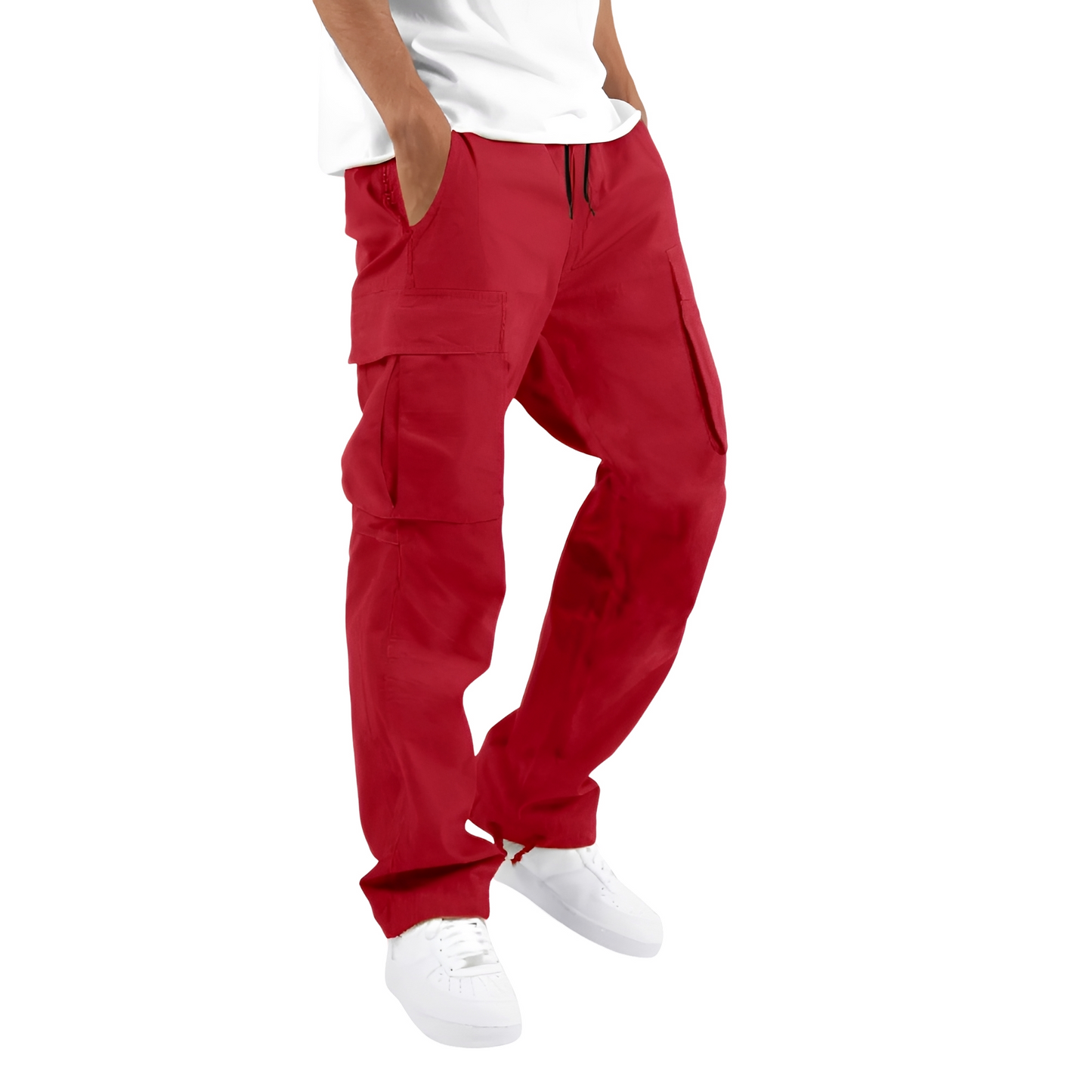 Cooper - Pantalon cargo ample pour homme avec cordon de serrage