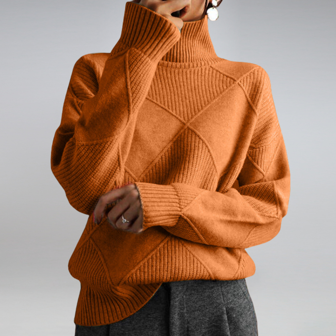 Camille - Pull à col roulé tendance et confortable
