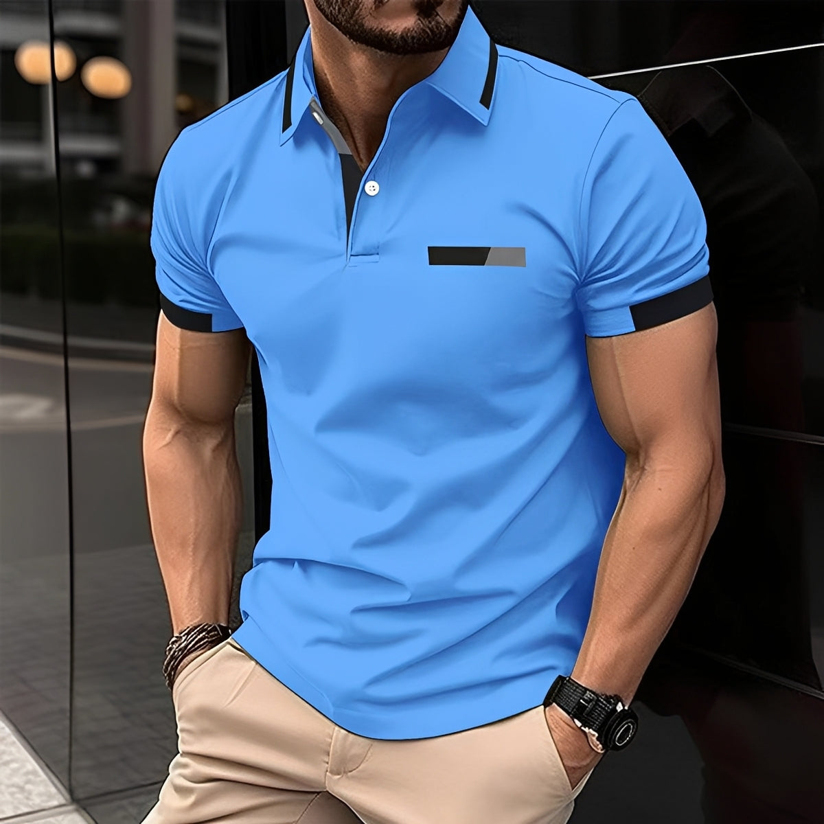 Julian - Polo élégant et sportif avec col à revers pour hommes