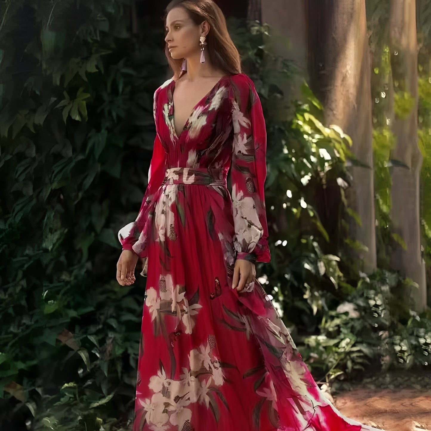 Becca - Robe chic en chiffon à motif floral pour femmes