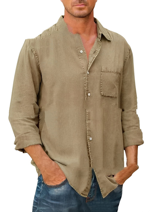 Alfie - Chemise délavée à manches longues