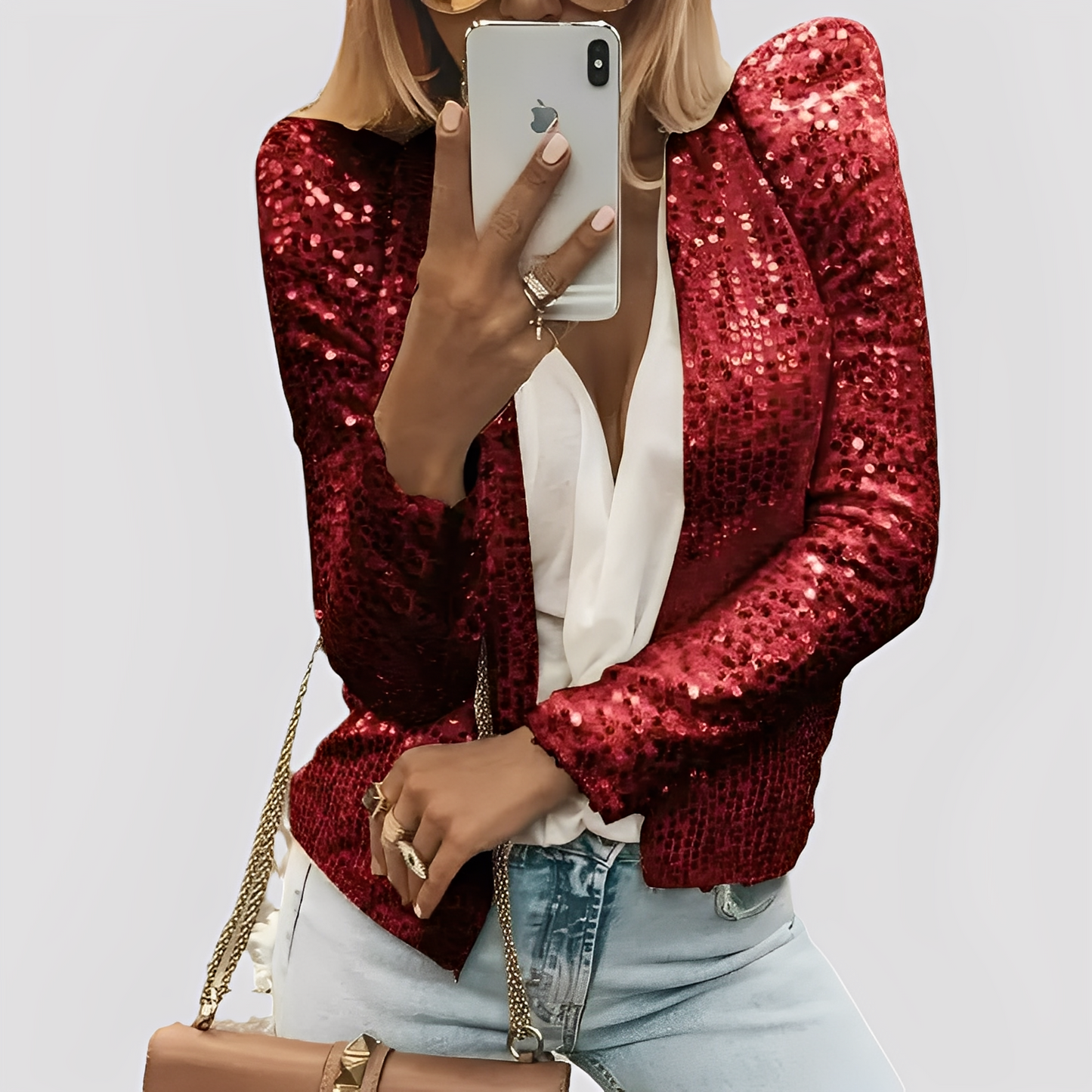 Shannen - Blazer chic avec sequins pour femmes