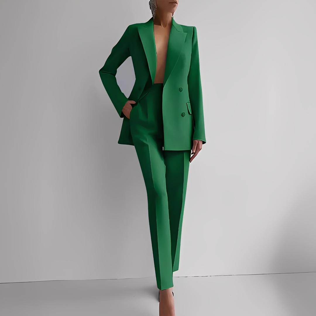 Marguerite - Costume élégant avec long blazer pour femme