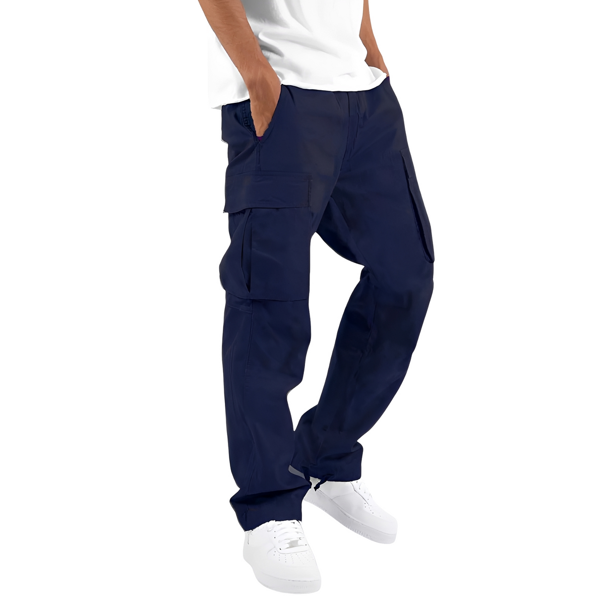 Cooper - Pantalon cargo ample pour homme avec cordon de serrage