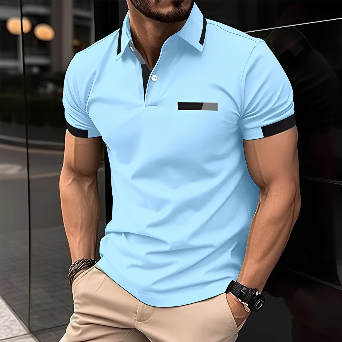 Julian - Polo élégant et sportif avec col à revers pour hommes