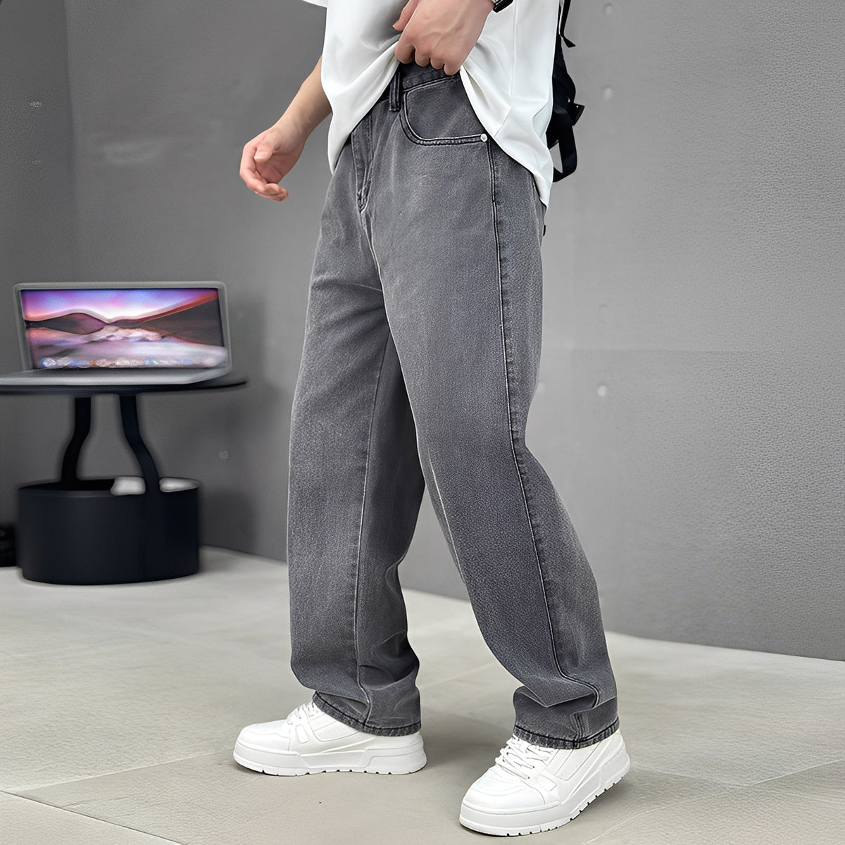 Wendell - Pantalon tendance avec jambes larges