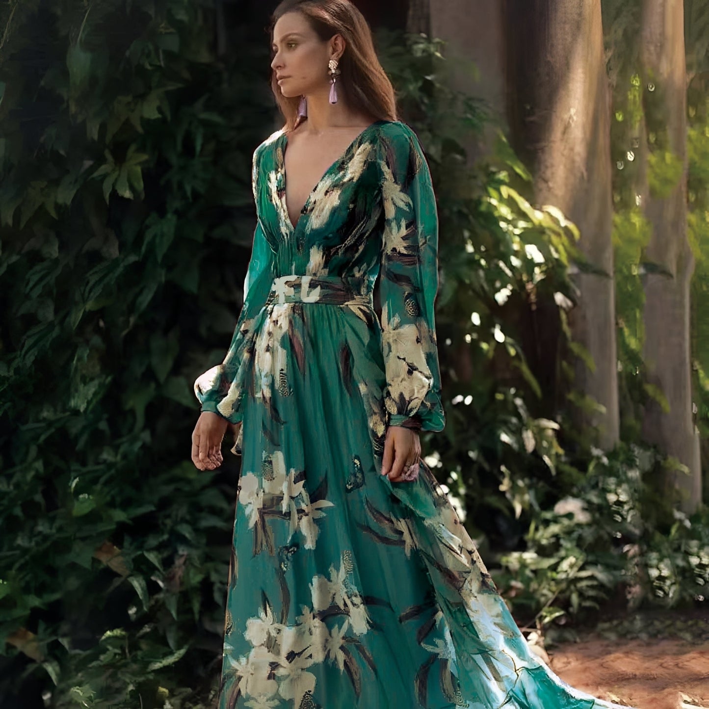Becca - Robe chic en chiffon à motif floral pour femmes