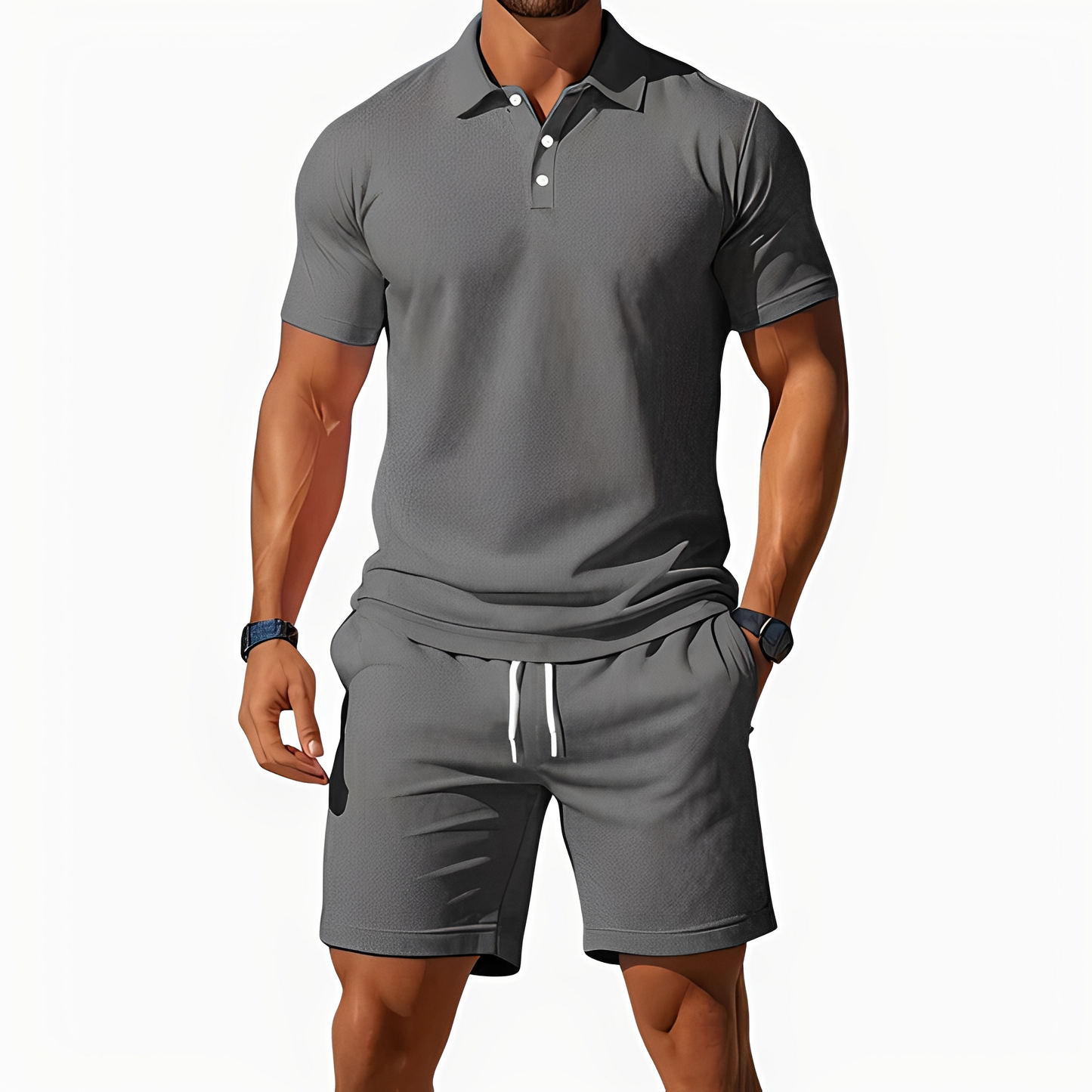 Aldrin - Ensemble polo et short homme tendance