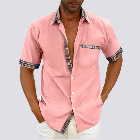 Jonathan - Chemise décontractée à manches courtes avec boutons pour hommes