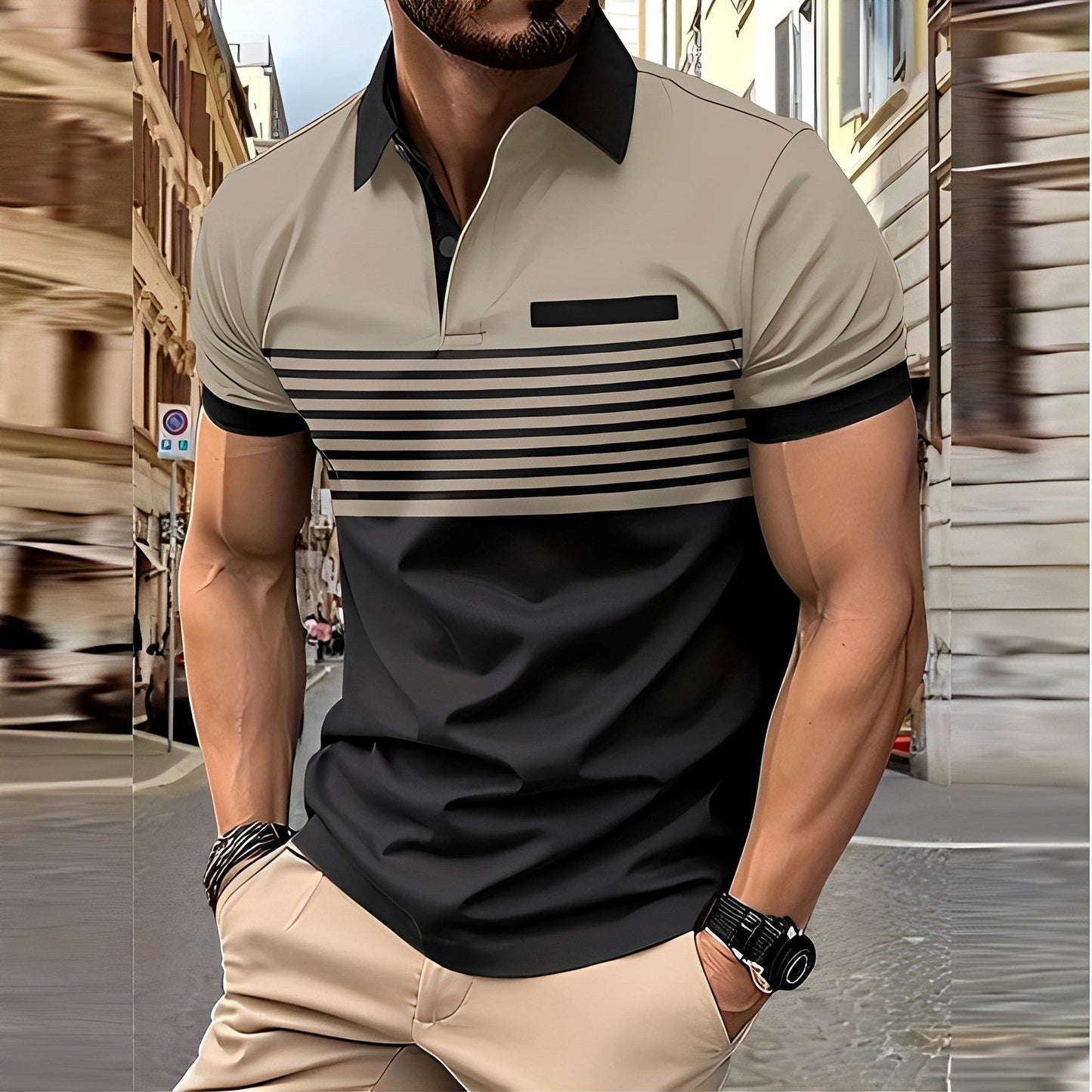 Thomas - Polo élégant à coupe ajustée pour hommes