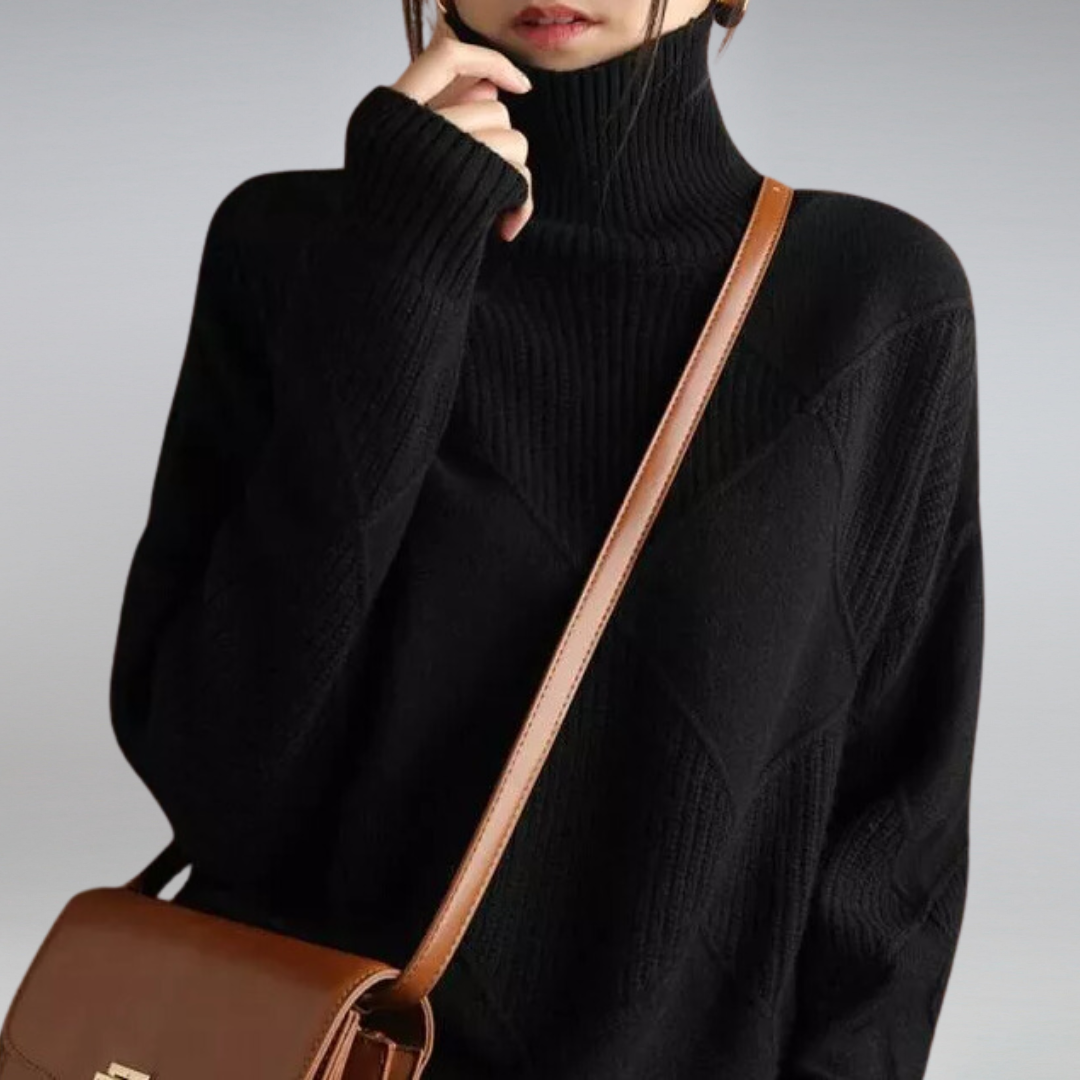 Camille - Pull à col roulé tendance et confortable