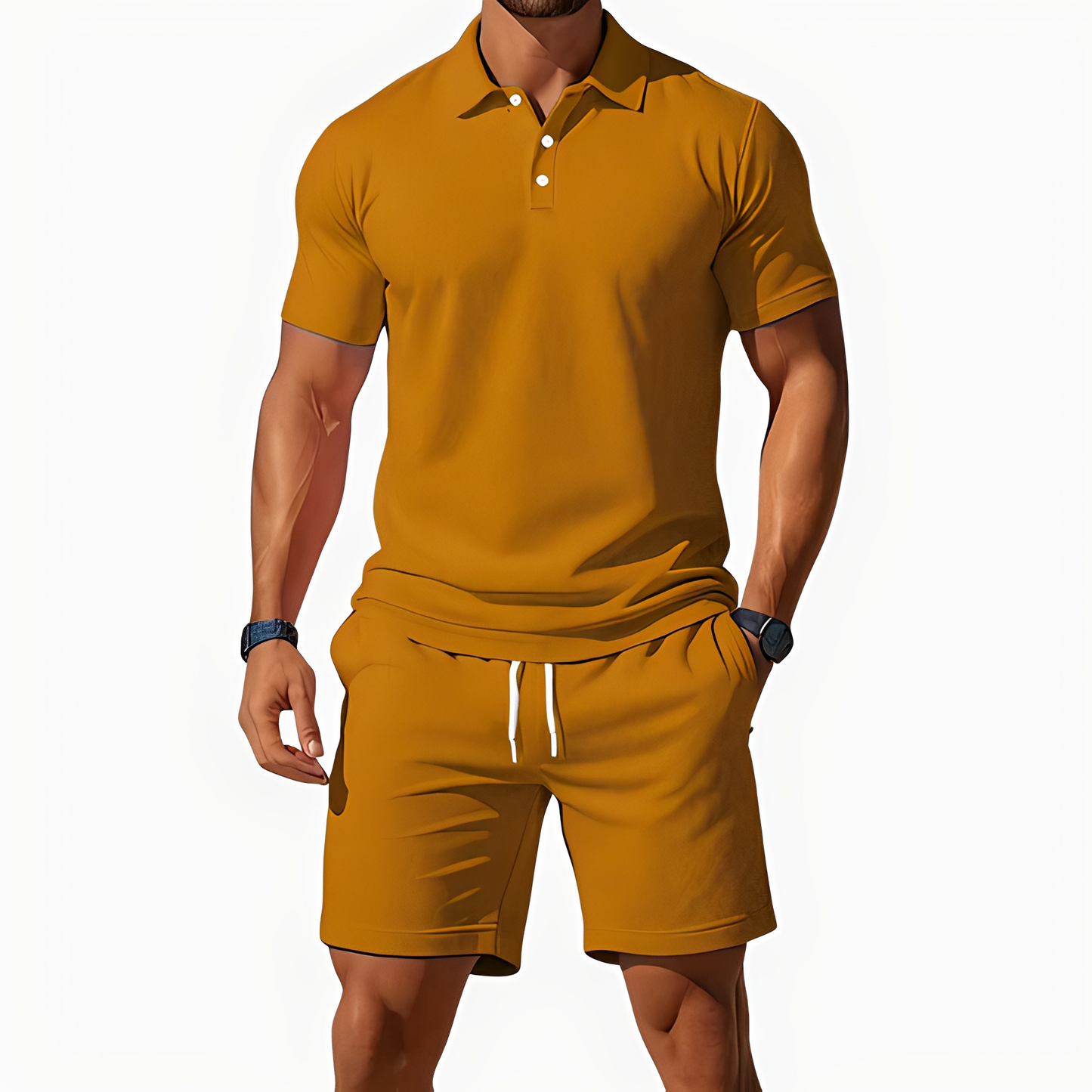 Aldrin - Ensemble polo et short homme tendance