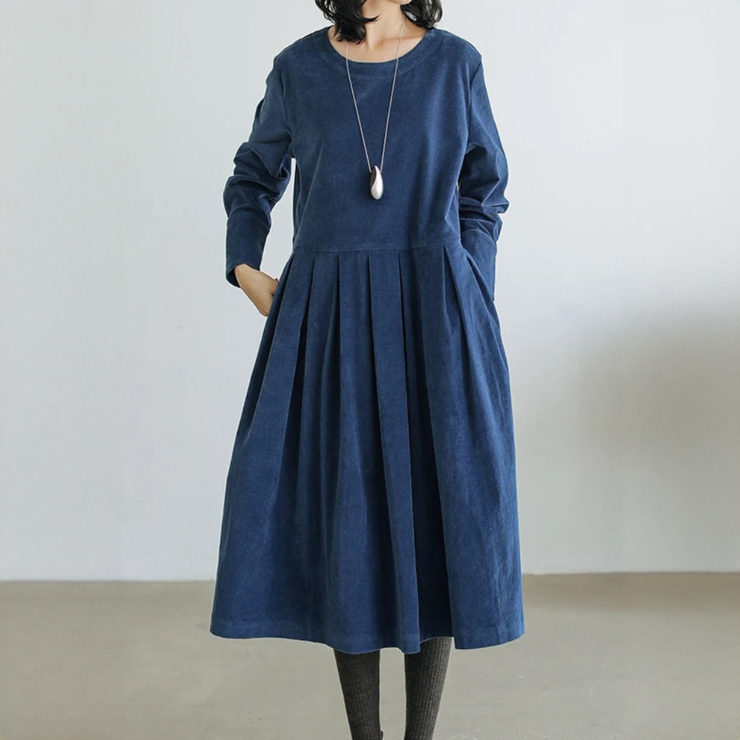 Shyanne - Élégante robe midi à manches longues