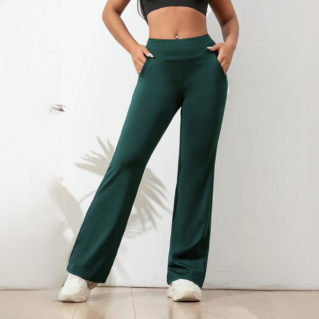 Jaylene - Pantalon extensible à jambes larges