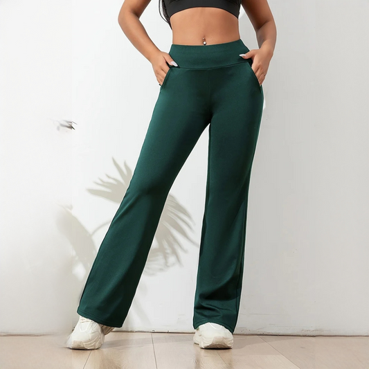 Jaylene - Pantalon extensible à jambes larges