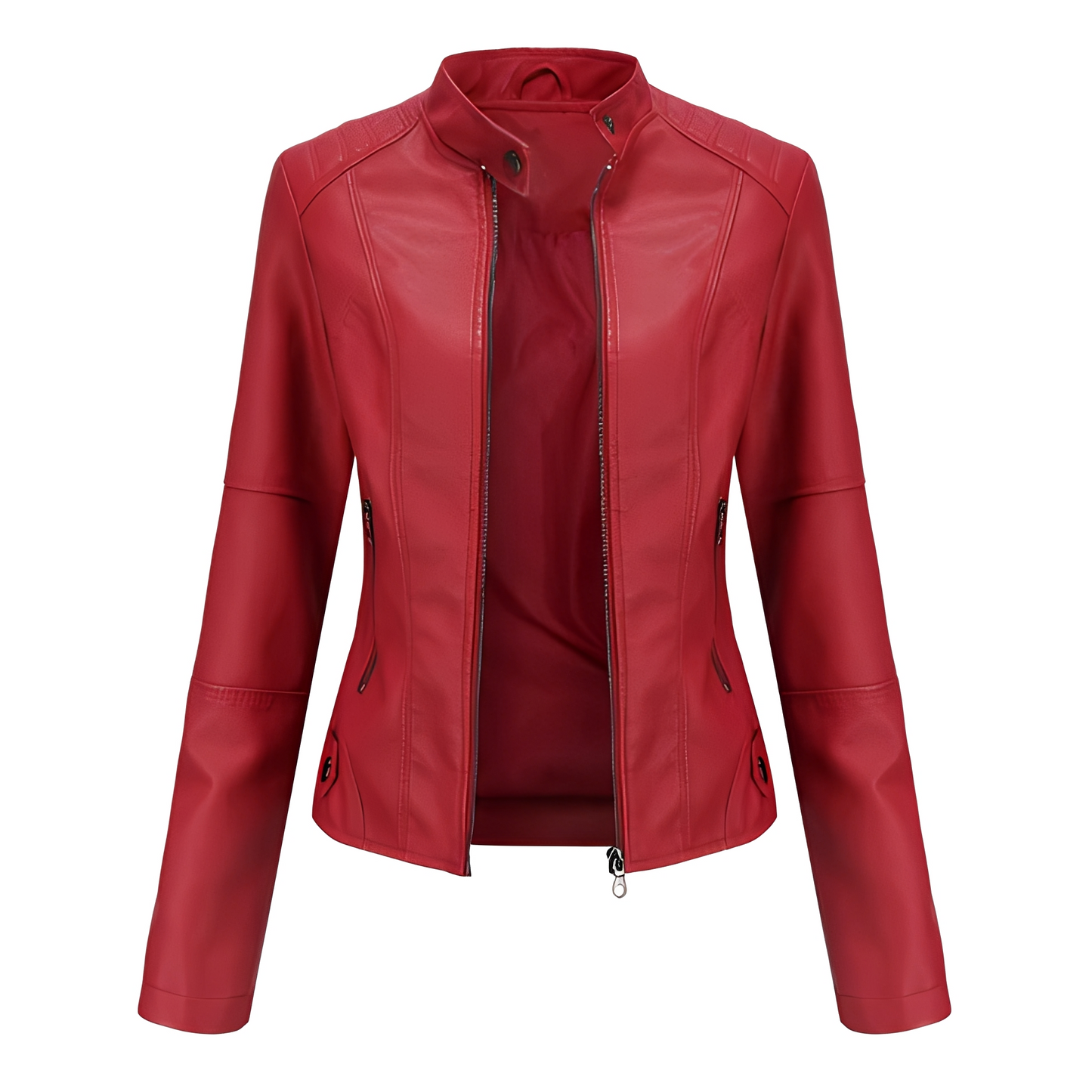Claudia - Veste style motard avec col montant