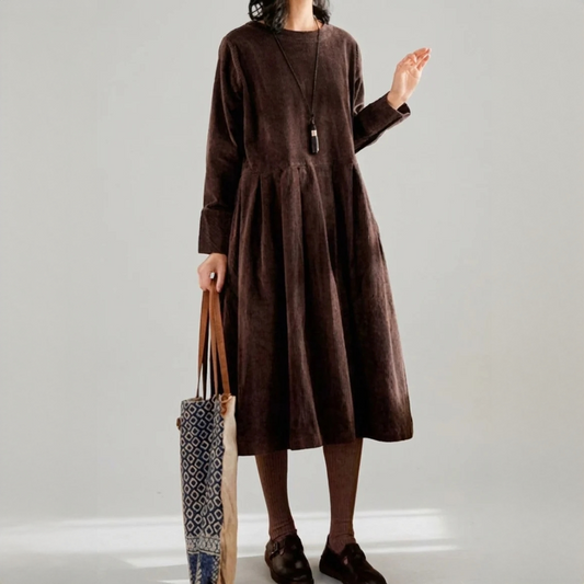 Shyanne - Élégante robe midi à manches longues
