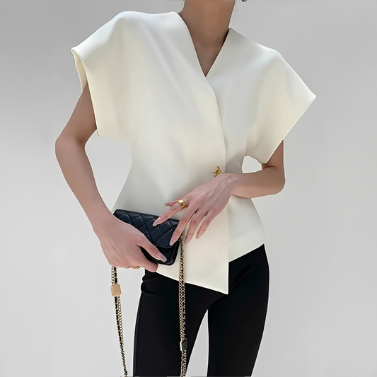 Leonie - Blouse élégante à col en V
