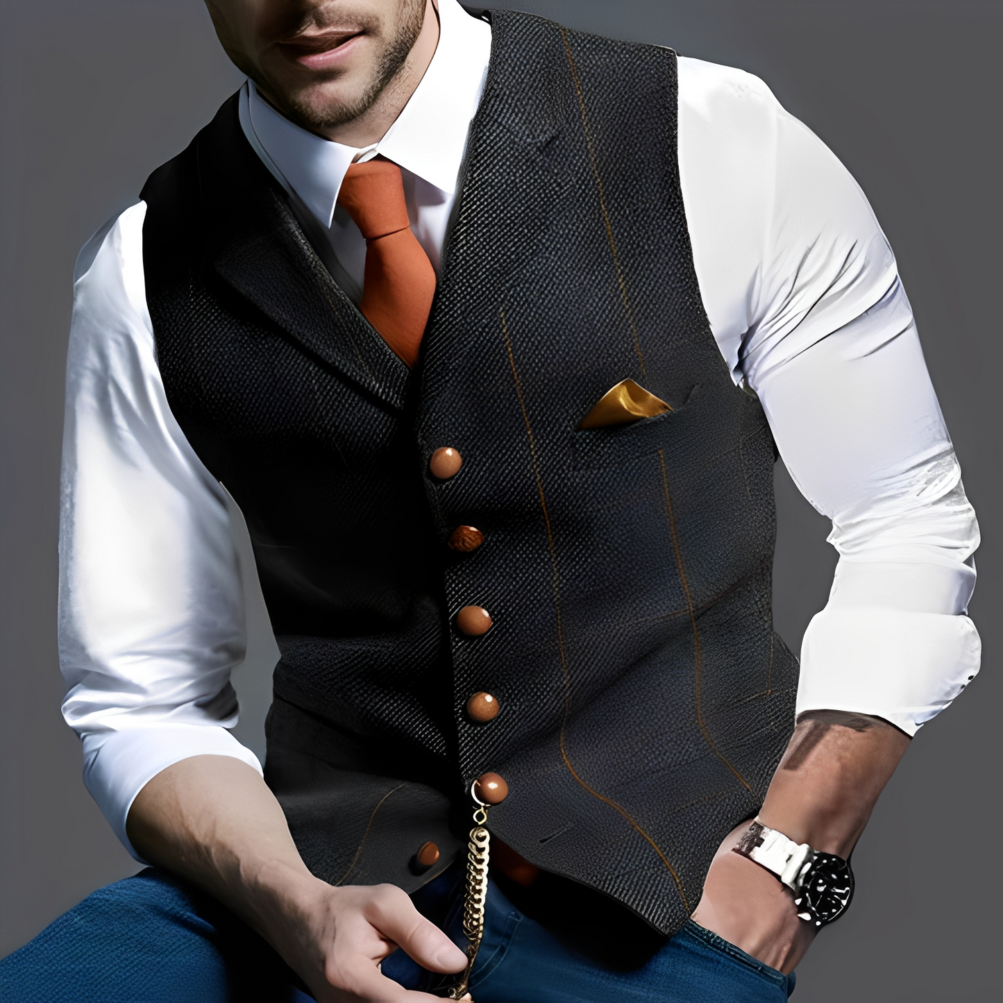 Jasper - Gilet de style vintage
