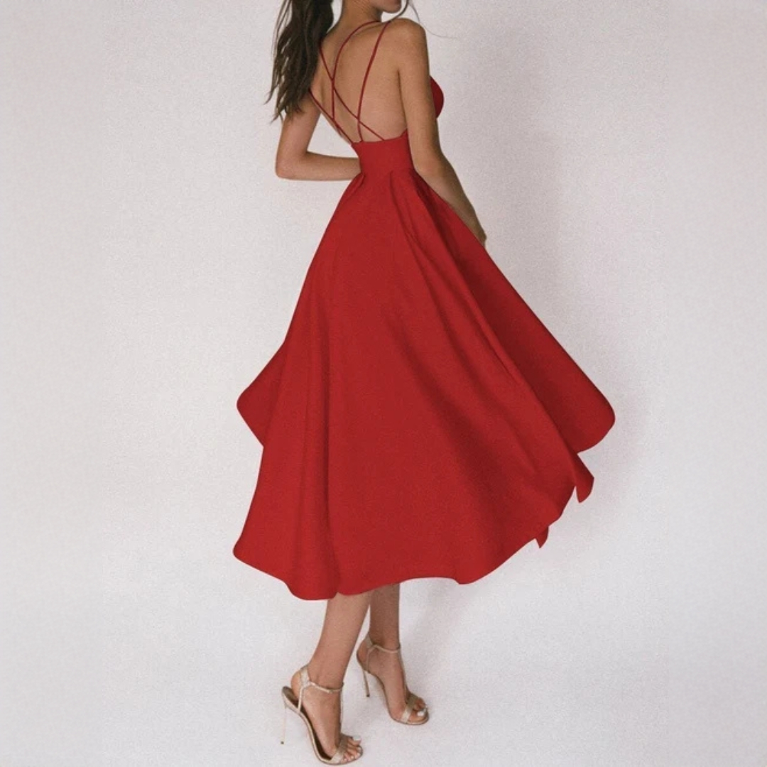 Gabriella - Robe élégante à bretelles croisées