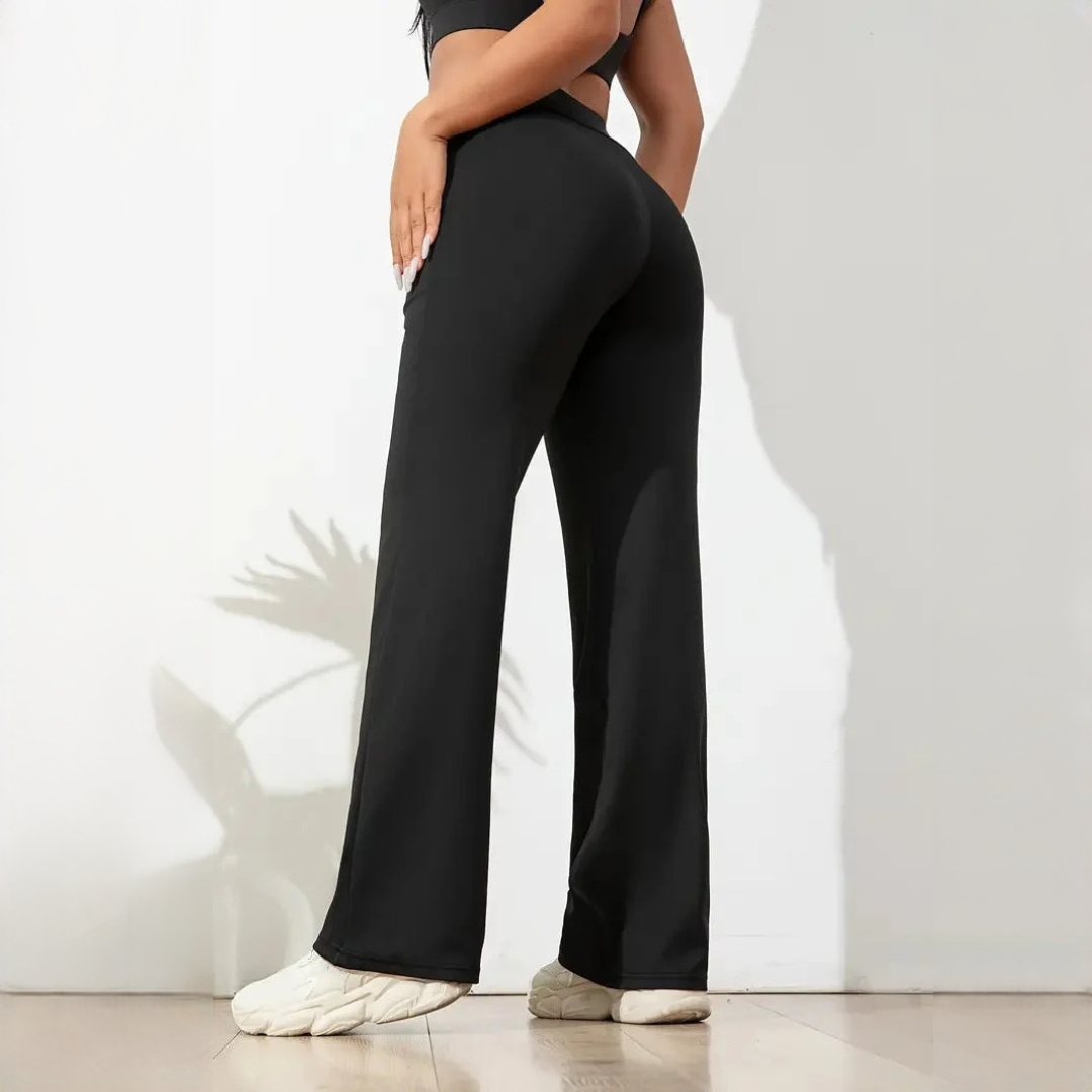 Jaylene - Pantalon extensible à jambes larges
