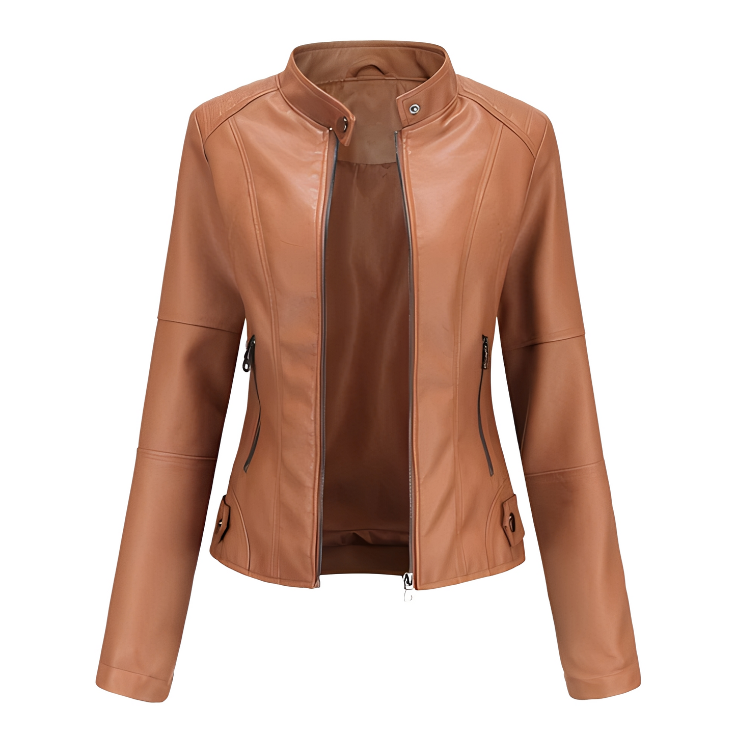 Claudia - Veste style motard avec col montant