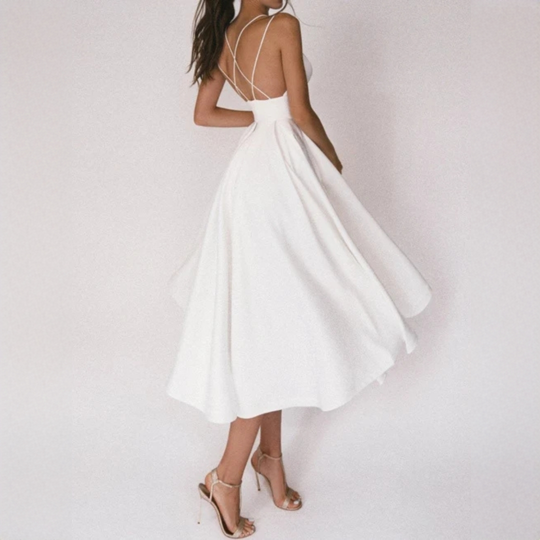 Gabriella - Robe élégante à bretelles croisées