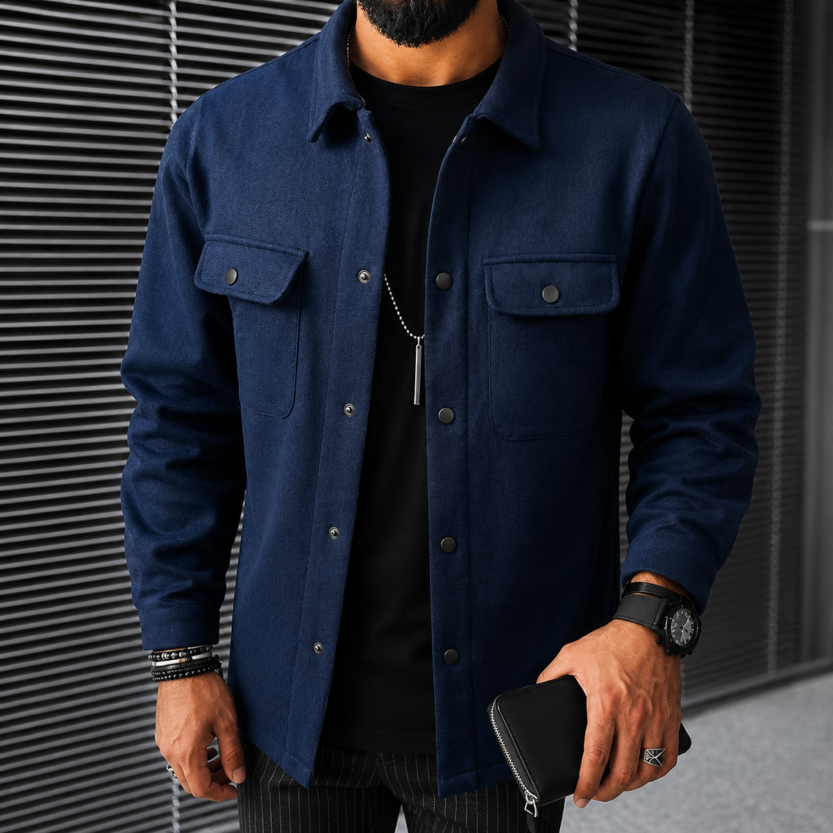 Finn - Surchemise décontractée pour hommes avec boutonnière