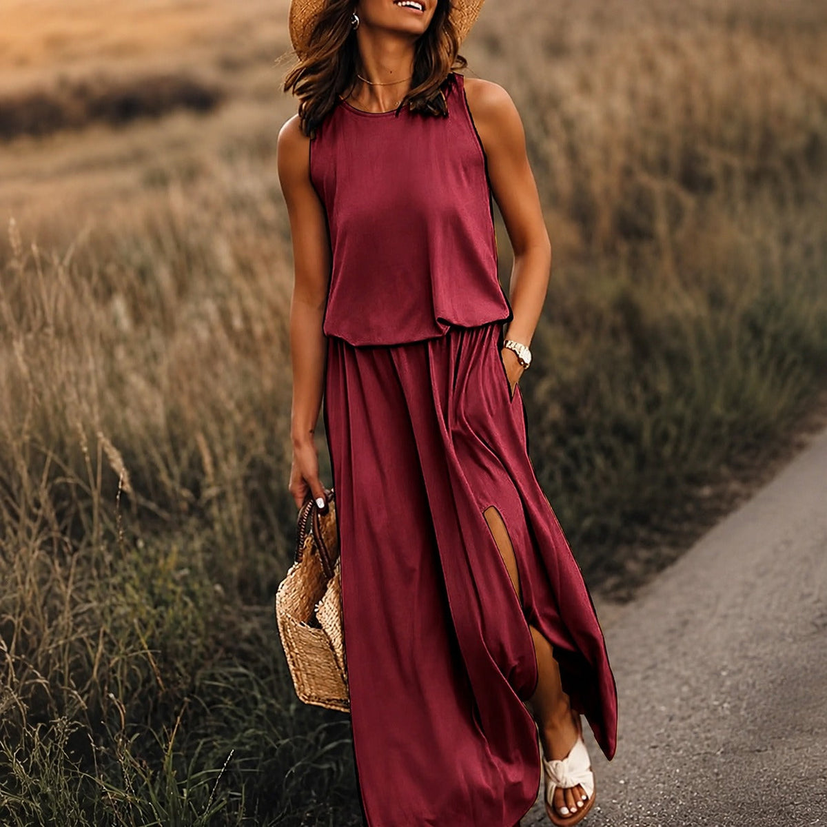 Edna - Robe maxi bohème décontractée et relax