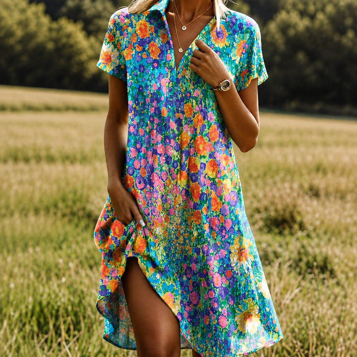 Carrie - Robe élégante au style bohème chic