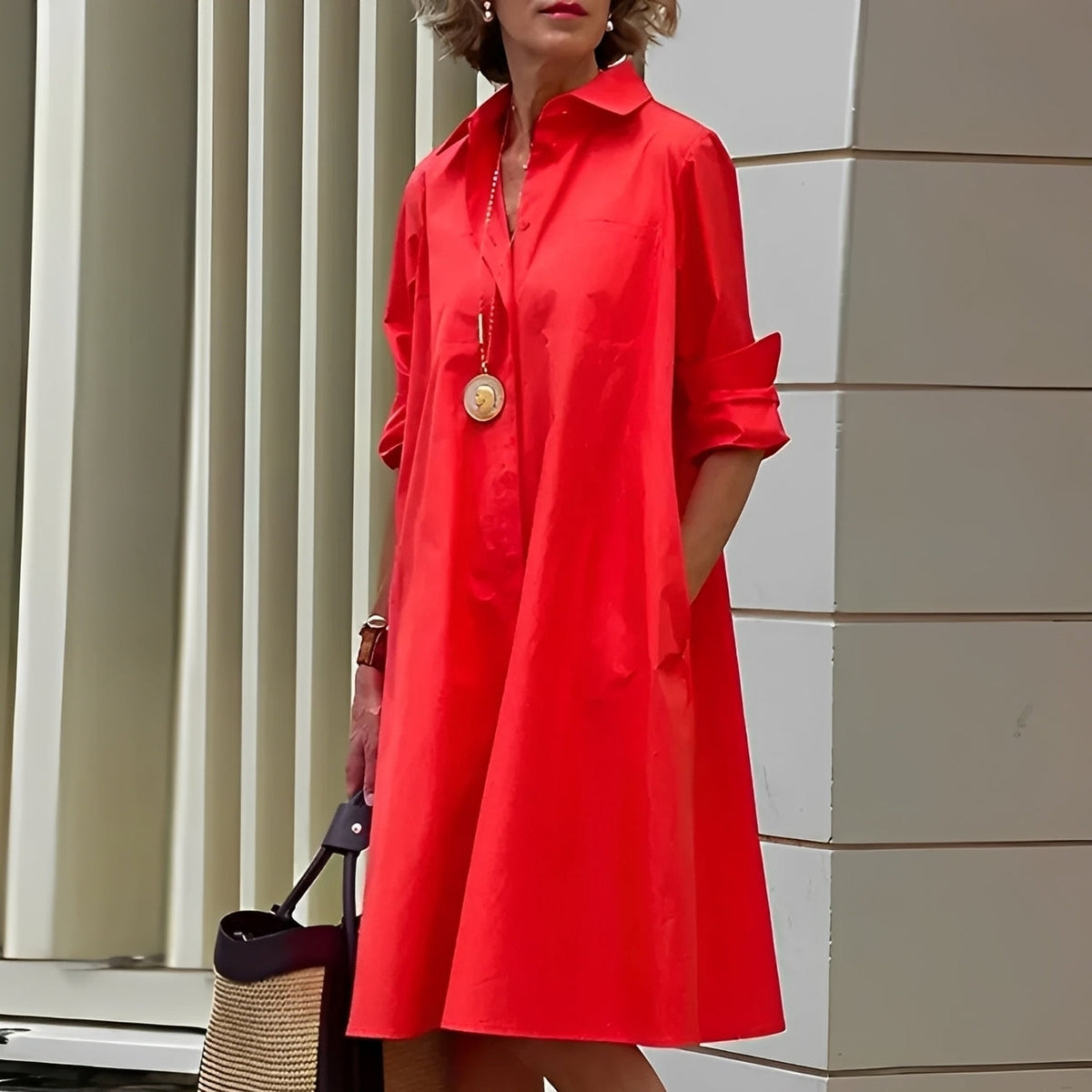 Alissa - Robe midi ample et confortable pour femmes