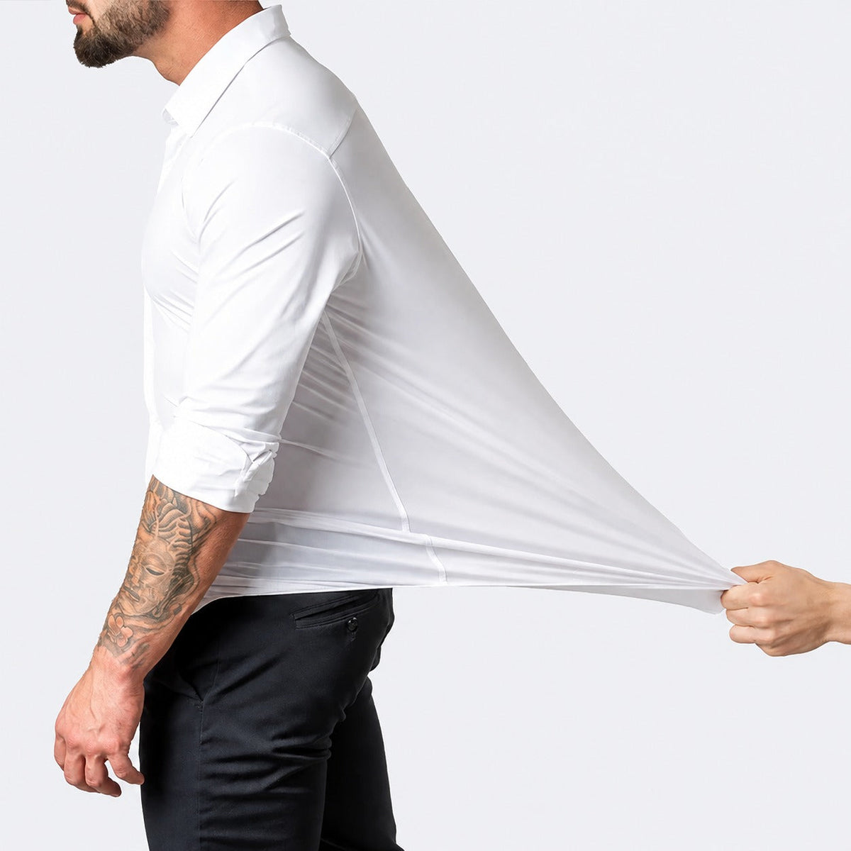 Howard - Chemise confortable pour hommes en tissu stretch
