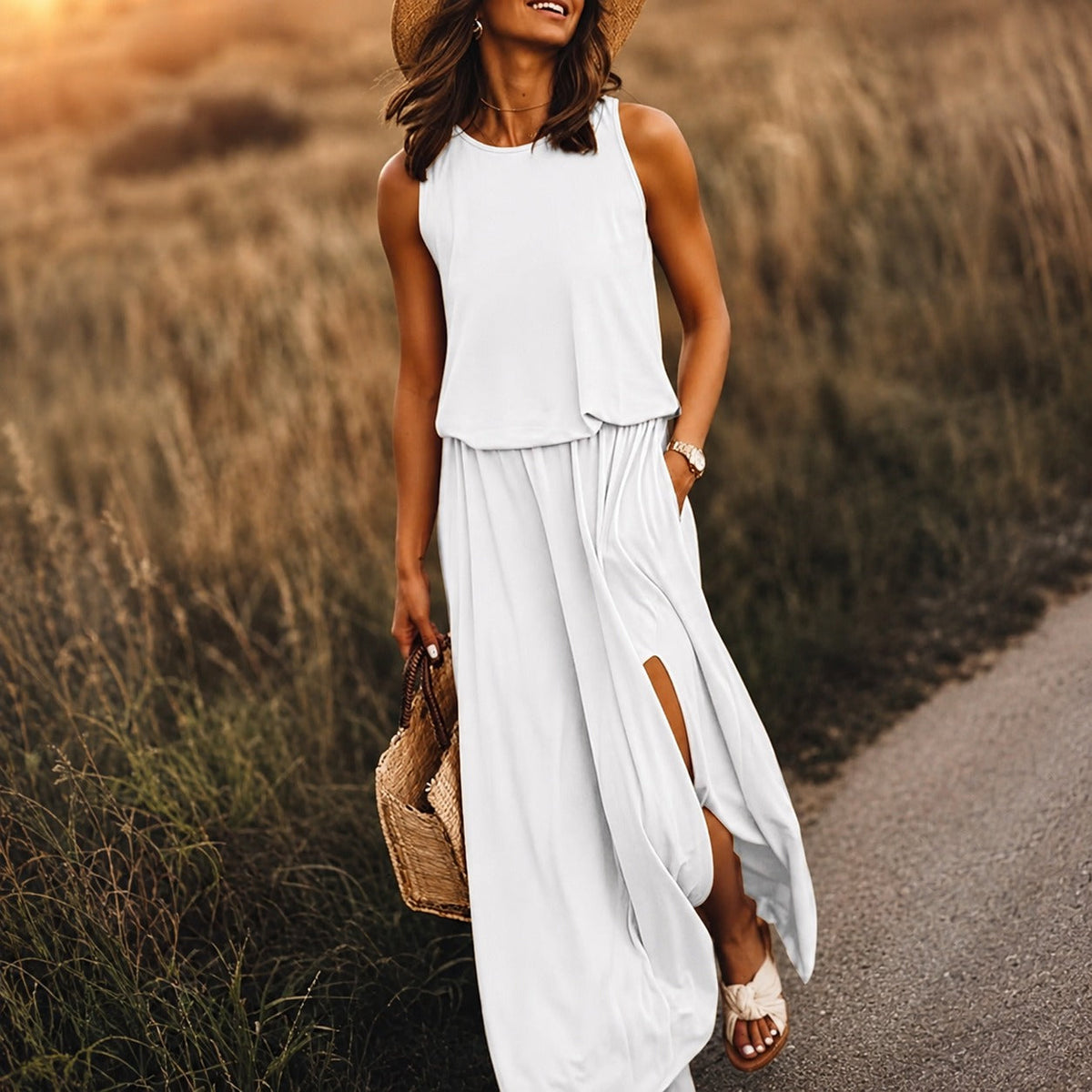Edna - Robe maxi bohème décontractée et relax