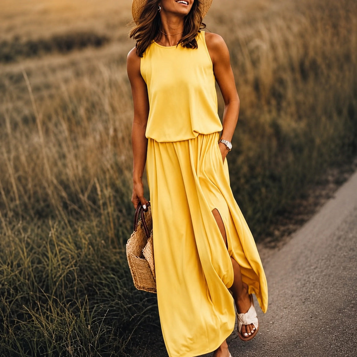 Edna - Robe maxi bohème décontractée et relax