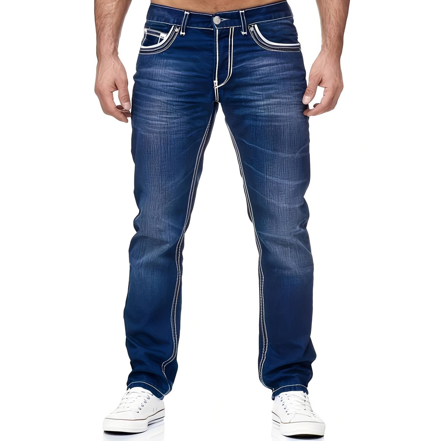 Andy - Jean élégant au look usé pour hommes