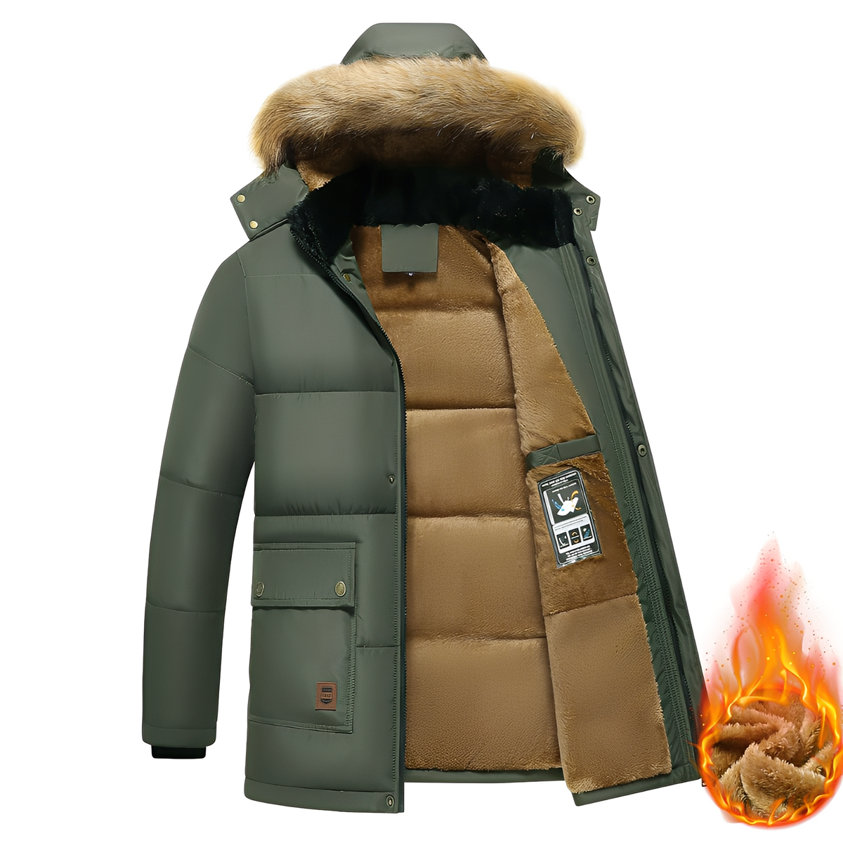 Crispian - Manteau douillet avec capuche
