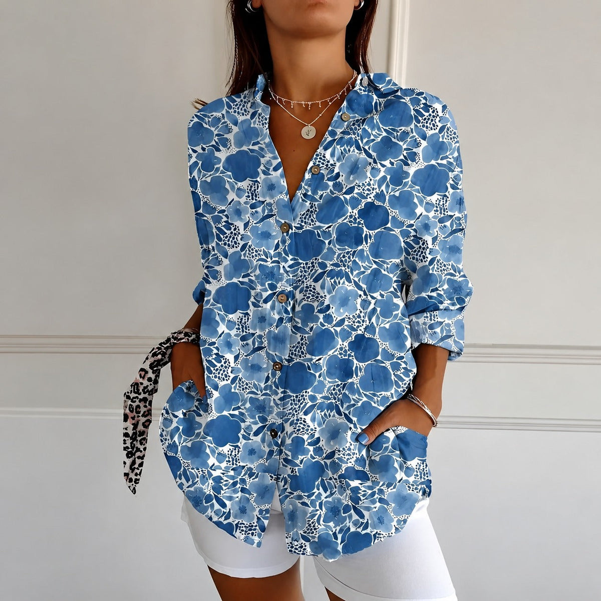 Chantelle - Blouse à la mode pour femmes avec patte de boutonnage