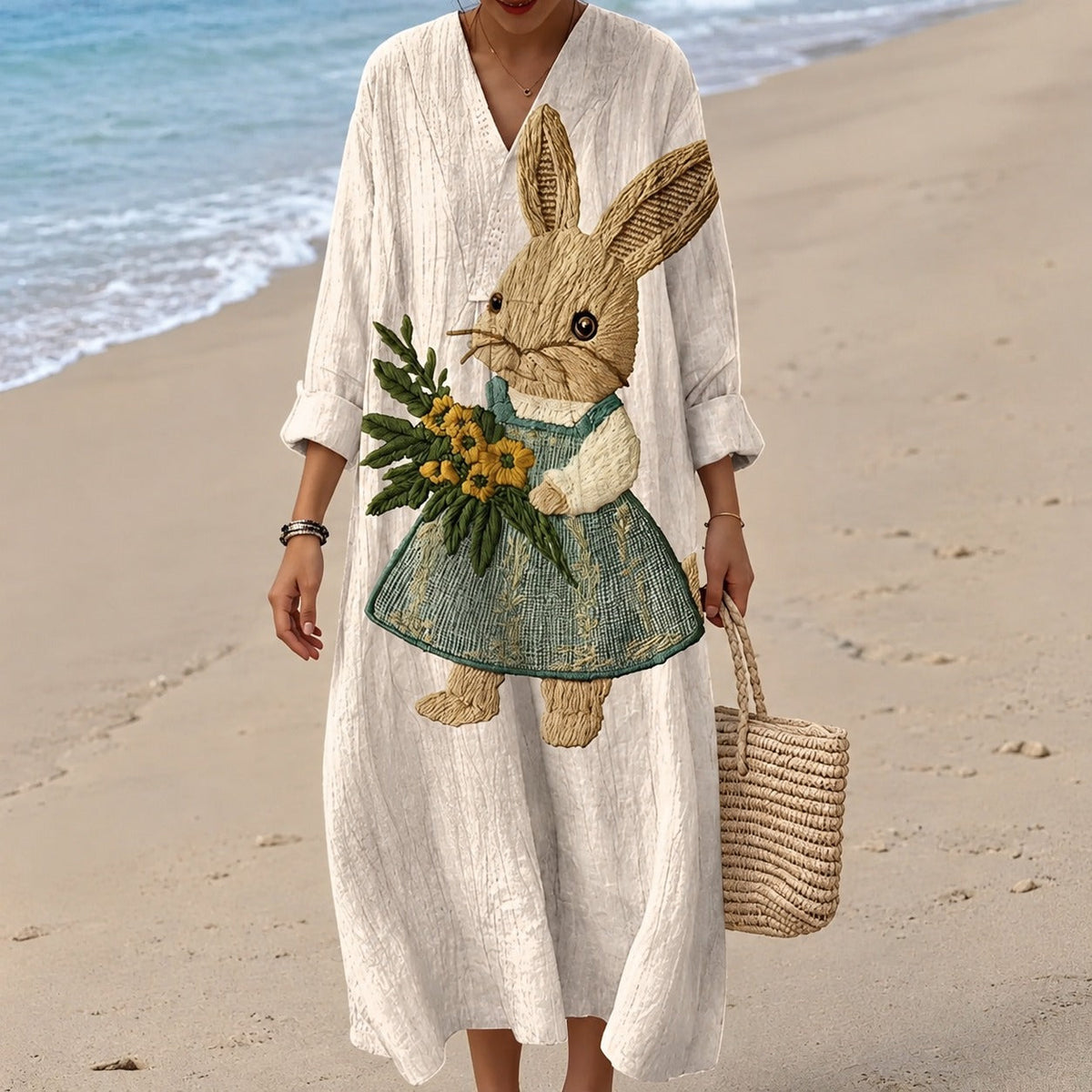 Jean - Robe mi-longue élégante et ample pour femmes