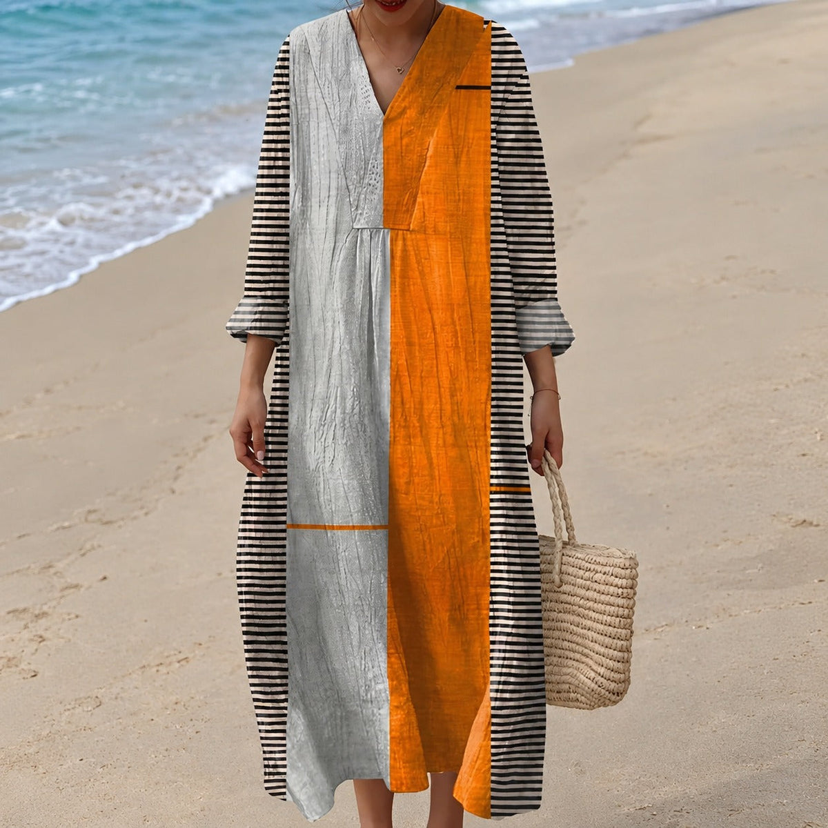 Jean - Robe mi-longue élégante et ample pour femmes