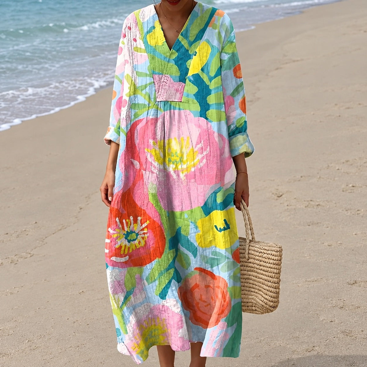 Jean - Robe mi-longue élégante et ample pour femmes