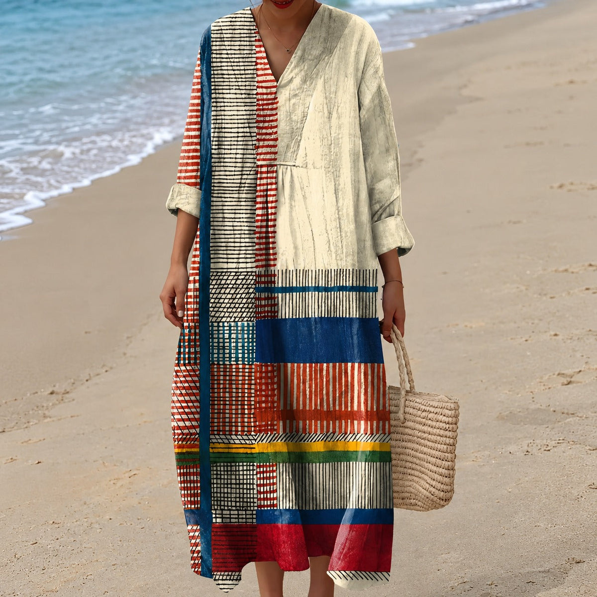 Jean - Robe mi-longue élégante et ample pour femmes