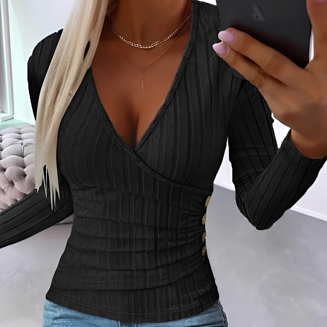 Annie - Pull chic et agréable avec col en V