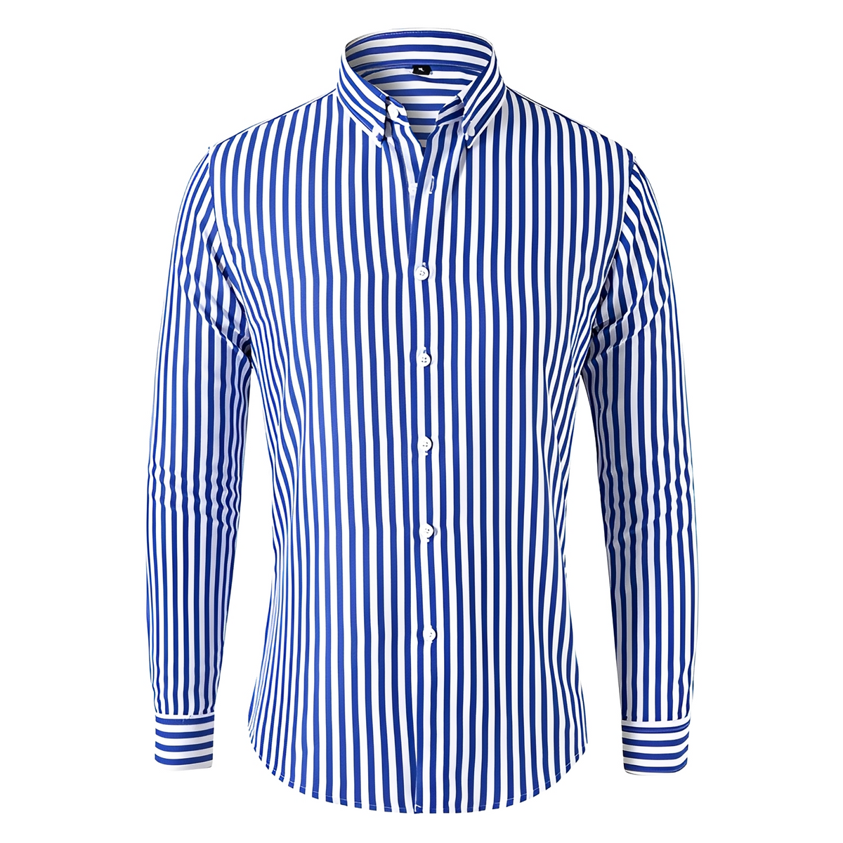 Dennis - Chemise à manches longues avec rayures et coupe relax