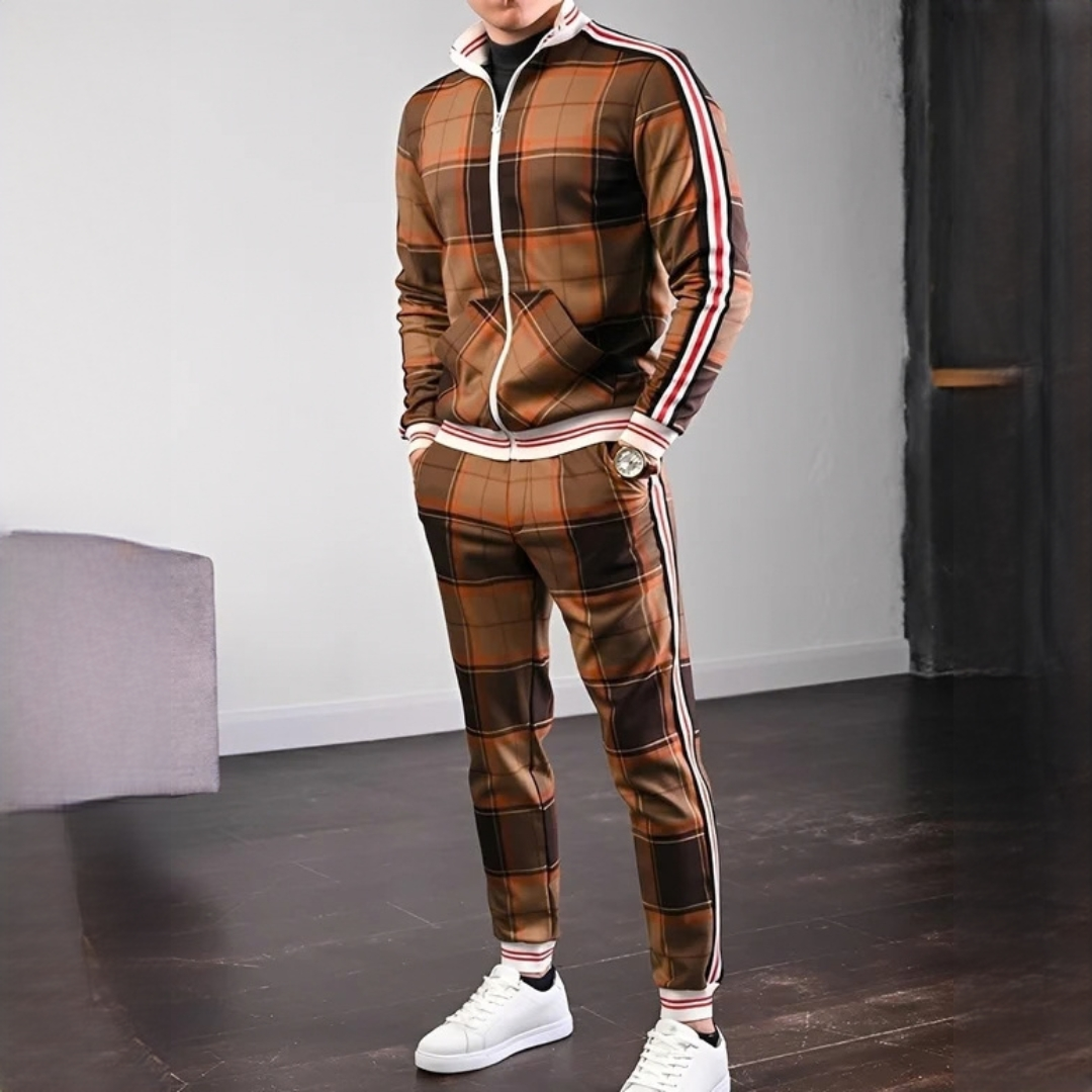 Neal - Ensemble élégant de pantalon à motif de carreaux