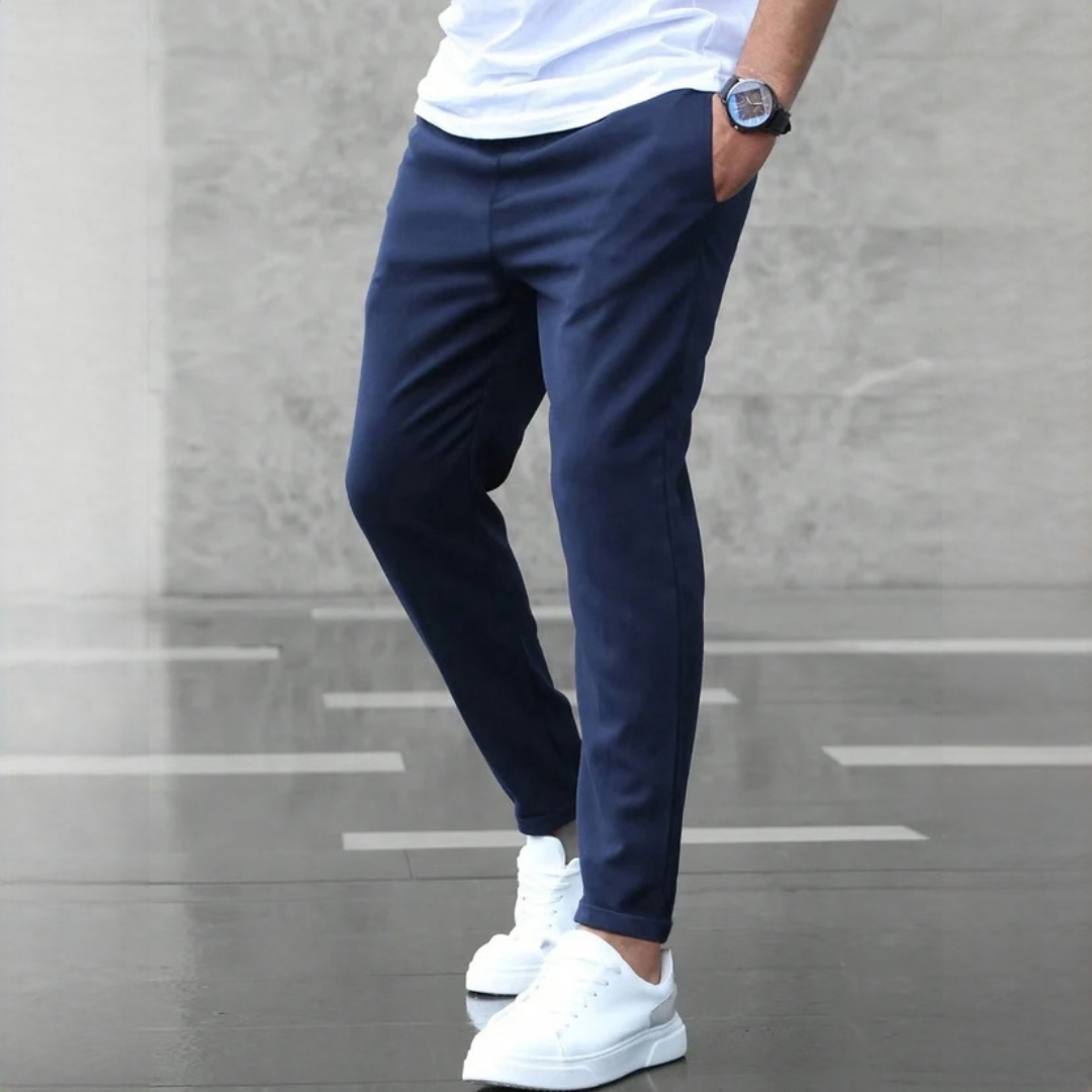 Nico - Pantalon solide coupe ajustée