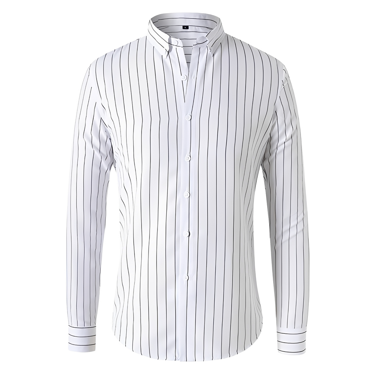 Dennis - Chemise à manches longues avec rayures et coupe relax