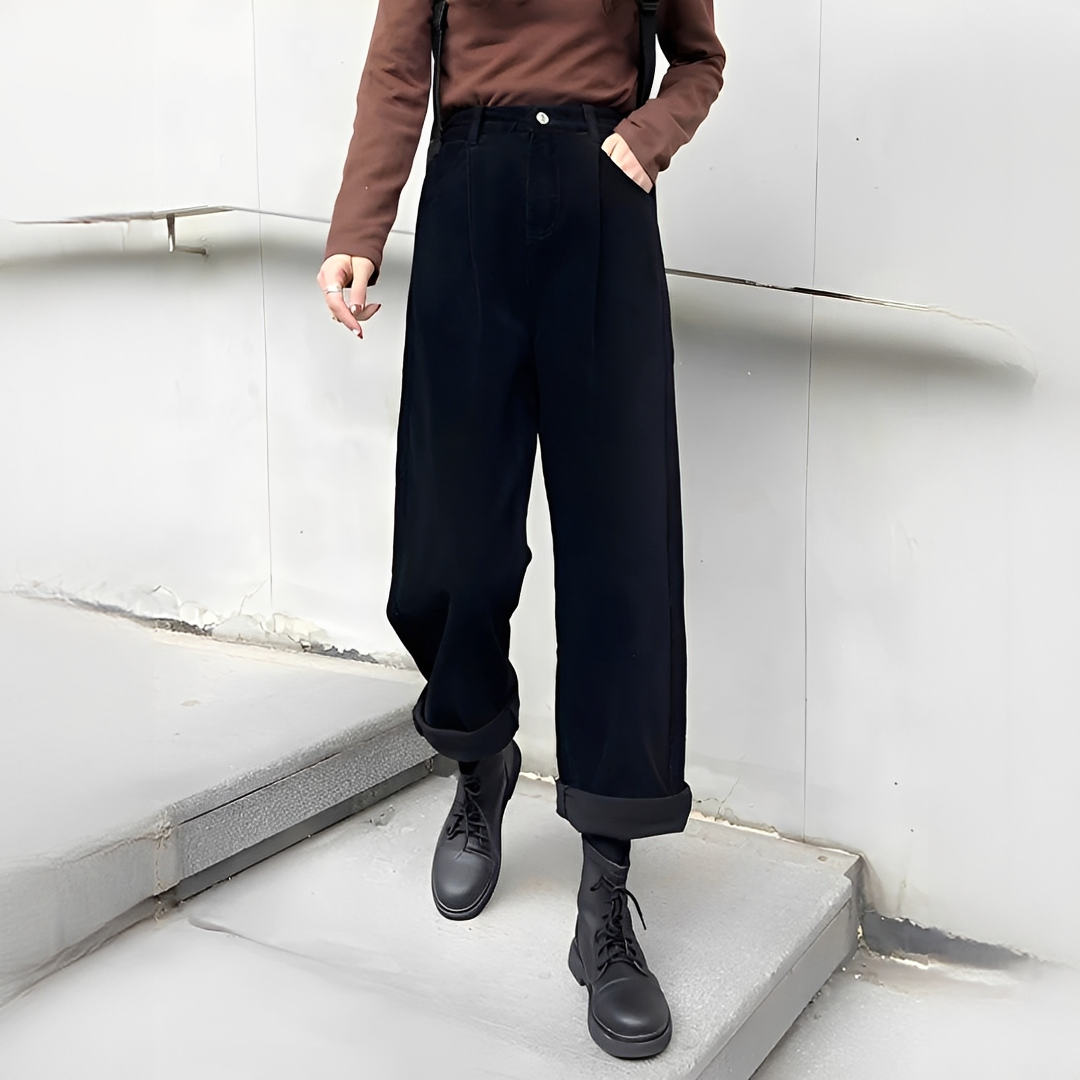 Shelbie - Pantalon classique à jambes larges