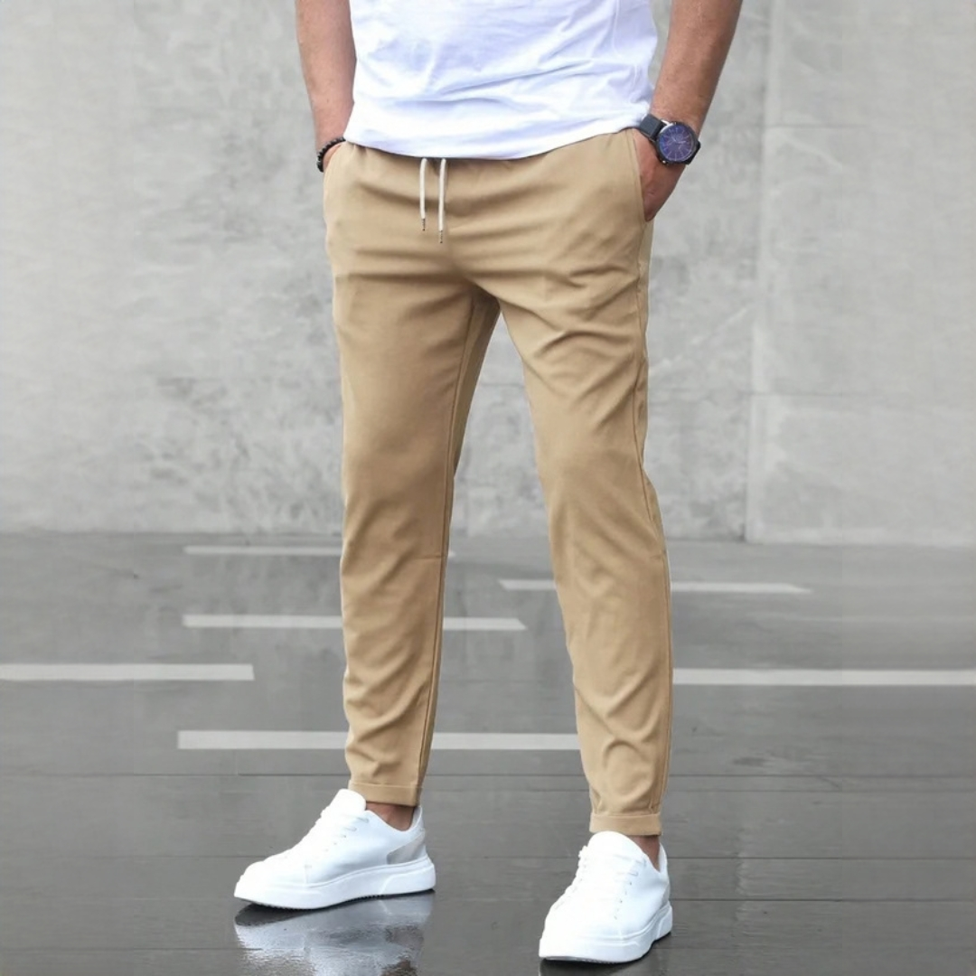 Nico - Pantalon solide coupe ajustée