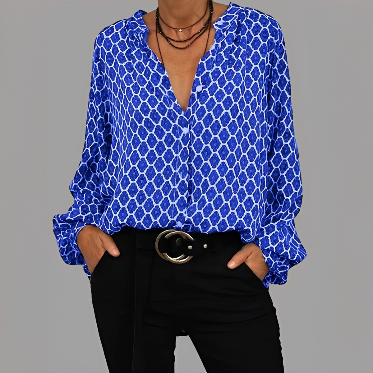 Lena - Blouse élégante avec décolleté en V